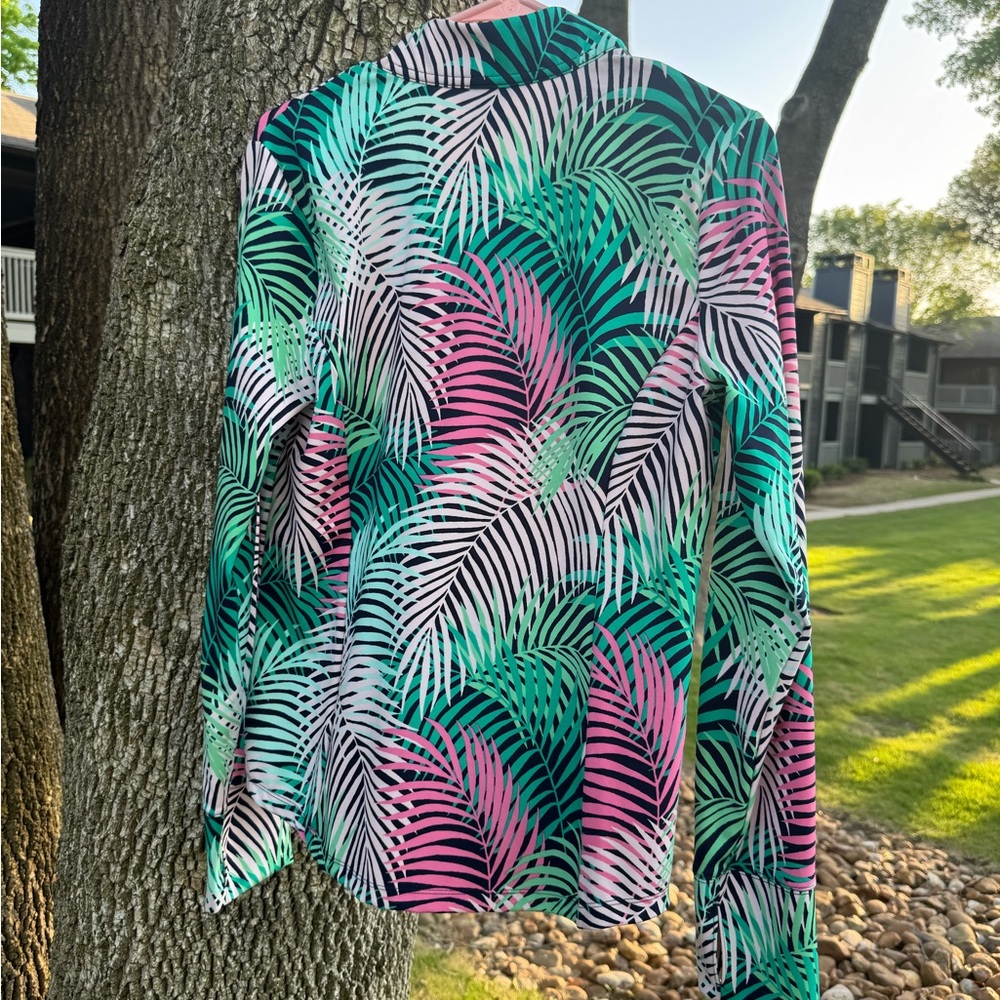Tommy Bahama Tropical Print Women's golf S/L - Picture 7 of 8